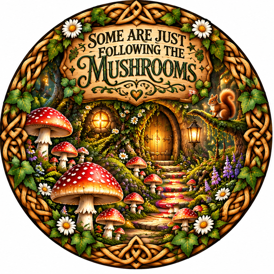 Not All Who Wander Are Lost – Enchanted Mushroom Woodland Car Coasters