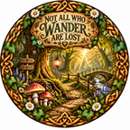 Not All Who Wander Are Lost – Enchanted Mushroom Woodland Car Coasters