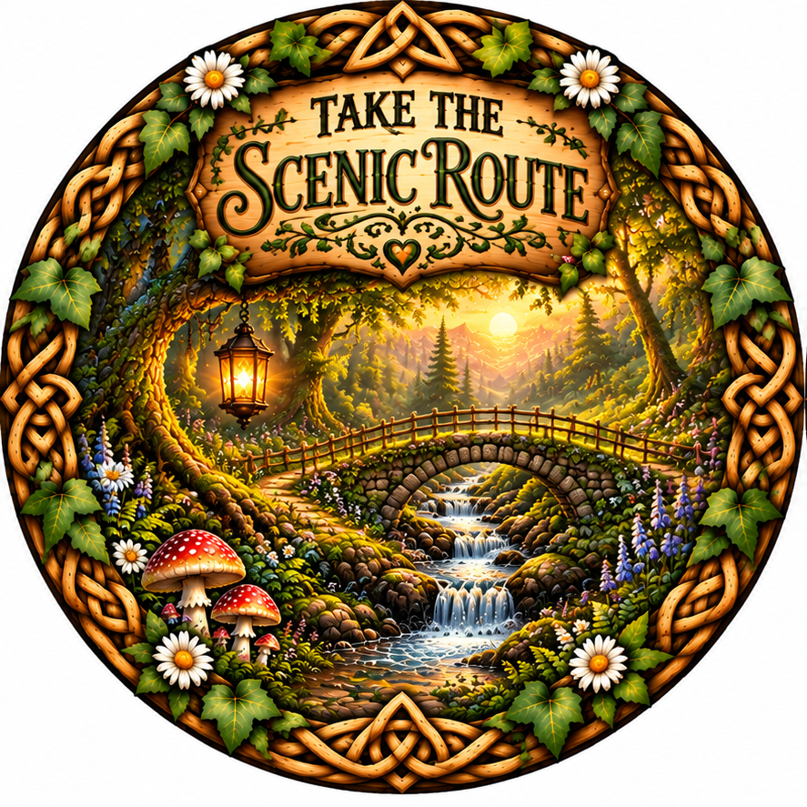 Take the Scenic Route – Magical Woodland Ceramic Car Coaster Set