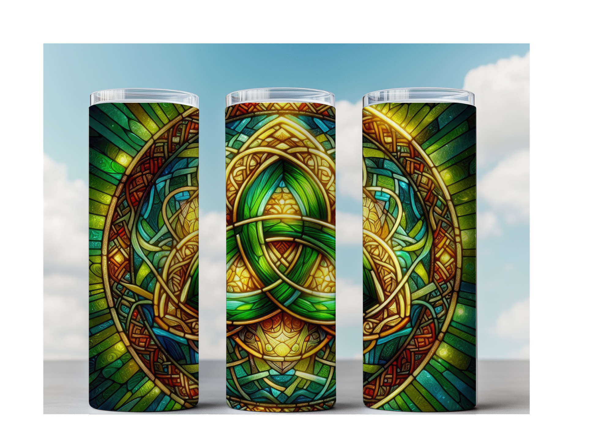 Green & Gold Celtic Knot 20oz Tumbler