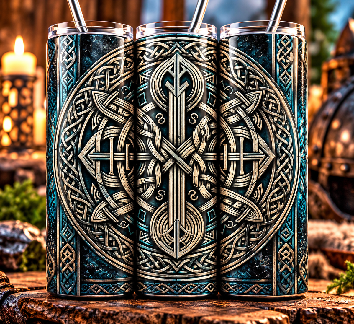 Viking Shield Celtic Design 20oz Tumbler