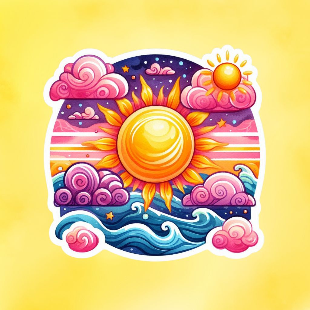 Cosmic Sun Sticker