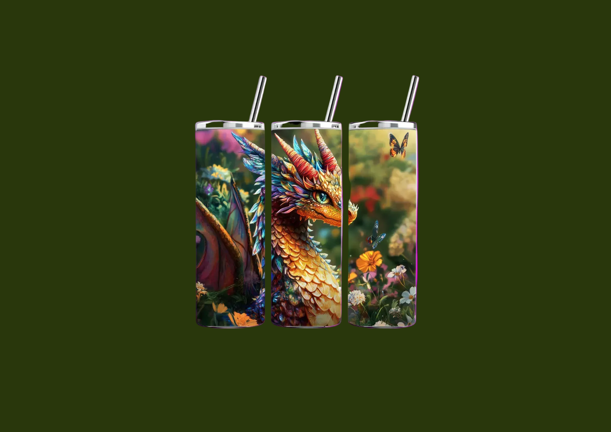 A Dragon & a Butterfly 20 oz Tumbler
