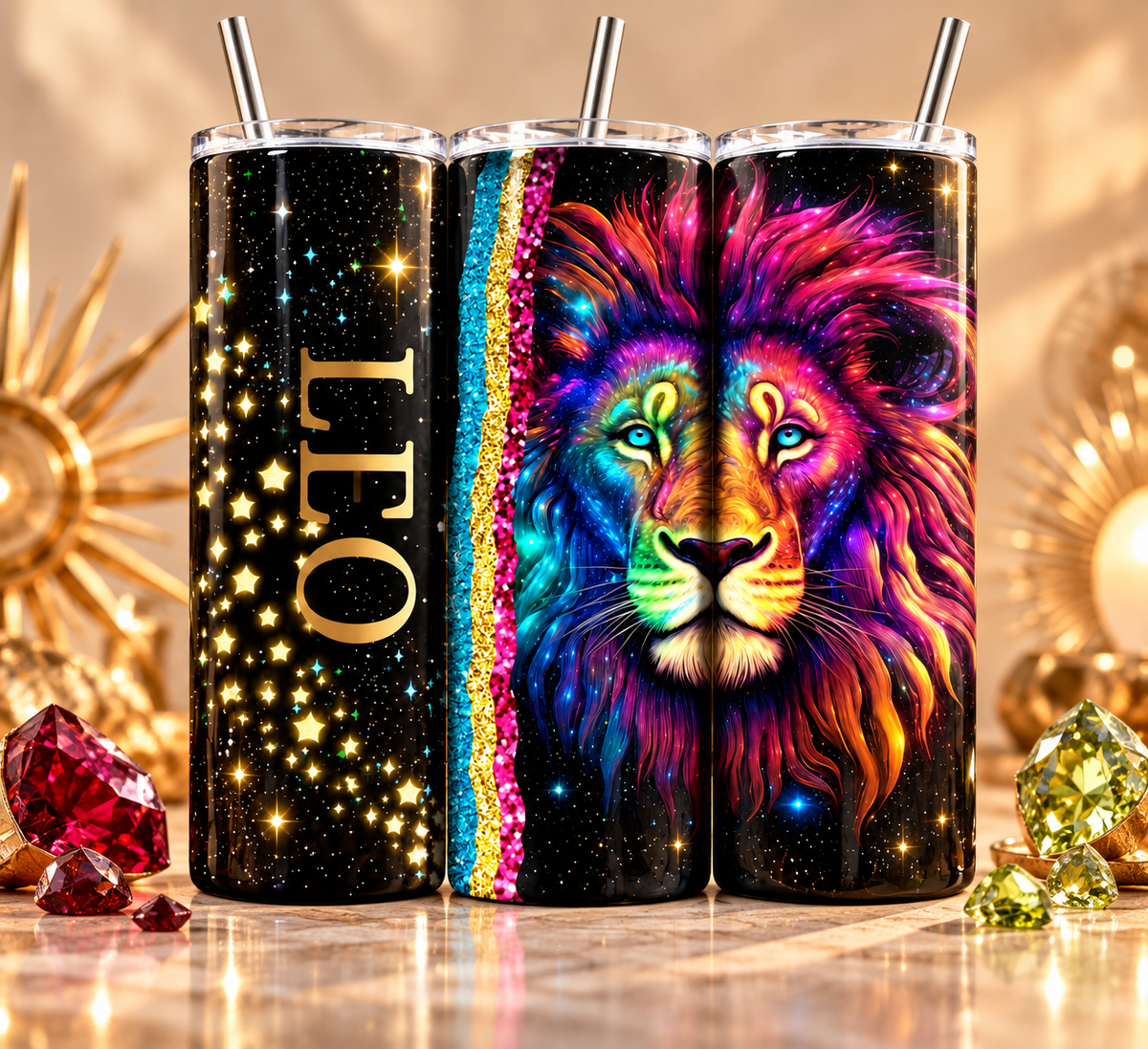 Leo Zodiac Skinny Tumbler