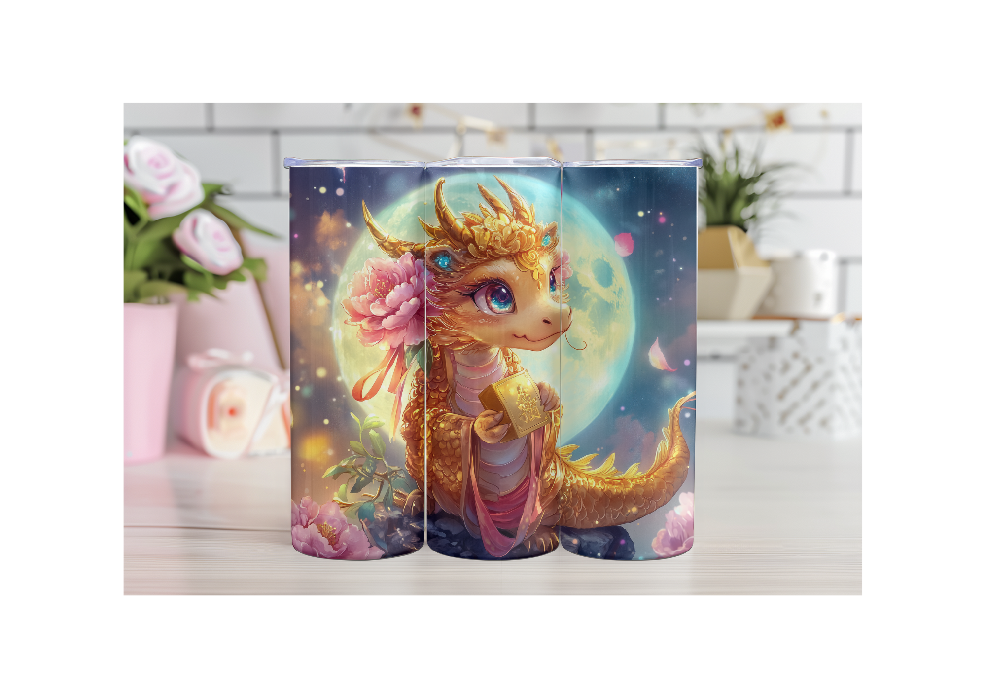 Cherry Blossom Baby Dragon 20 oz Tumbler