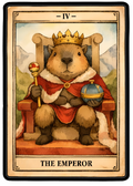 Tarot Card Sticker – The Emperor (Capybara)