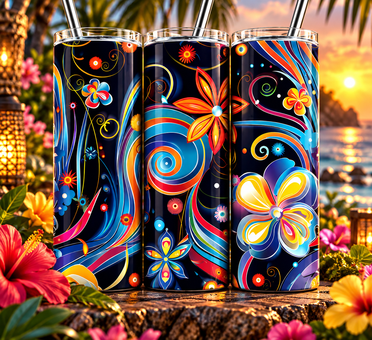 Island Bloom 20 oz Tumbler