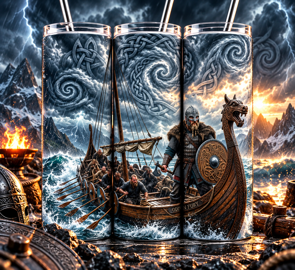 Odin's Fury 20 oz Viking Tumbler