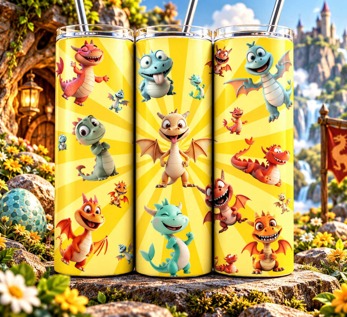 Happy Dragons 20 oz Tumbler