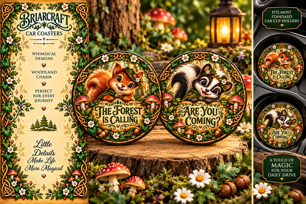 The Forrest is Calling  Car Coasters 🌿🍄